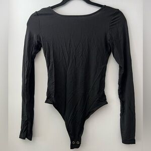 Sam Edelman Black Long-Sleeve Bodysuit